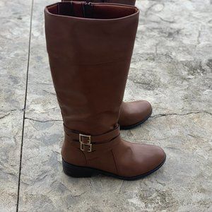 Arizona Jean Company Brown Knee High Leather Boot - Women 9